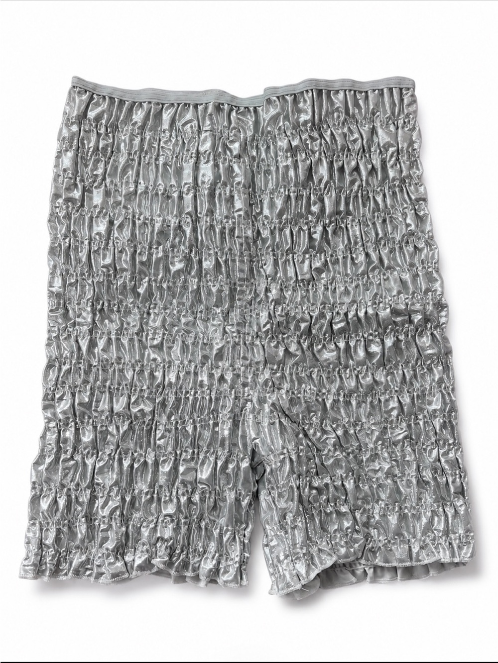 Vintage Malco Modes Silver Metallic Bloomers Ruffled Pettishorts NOS NWOT Small